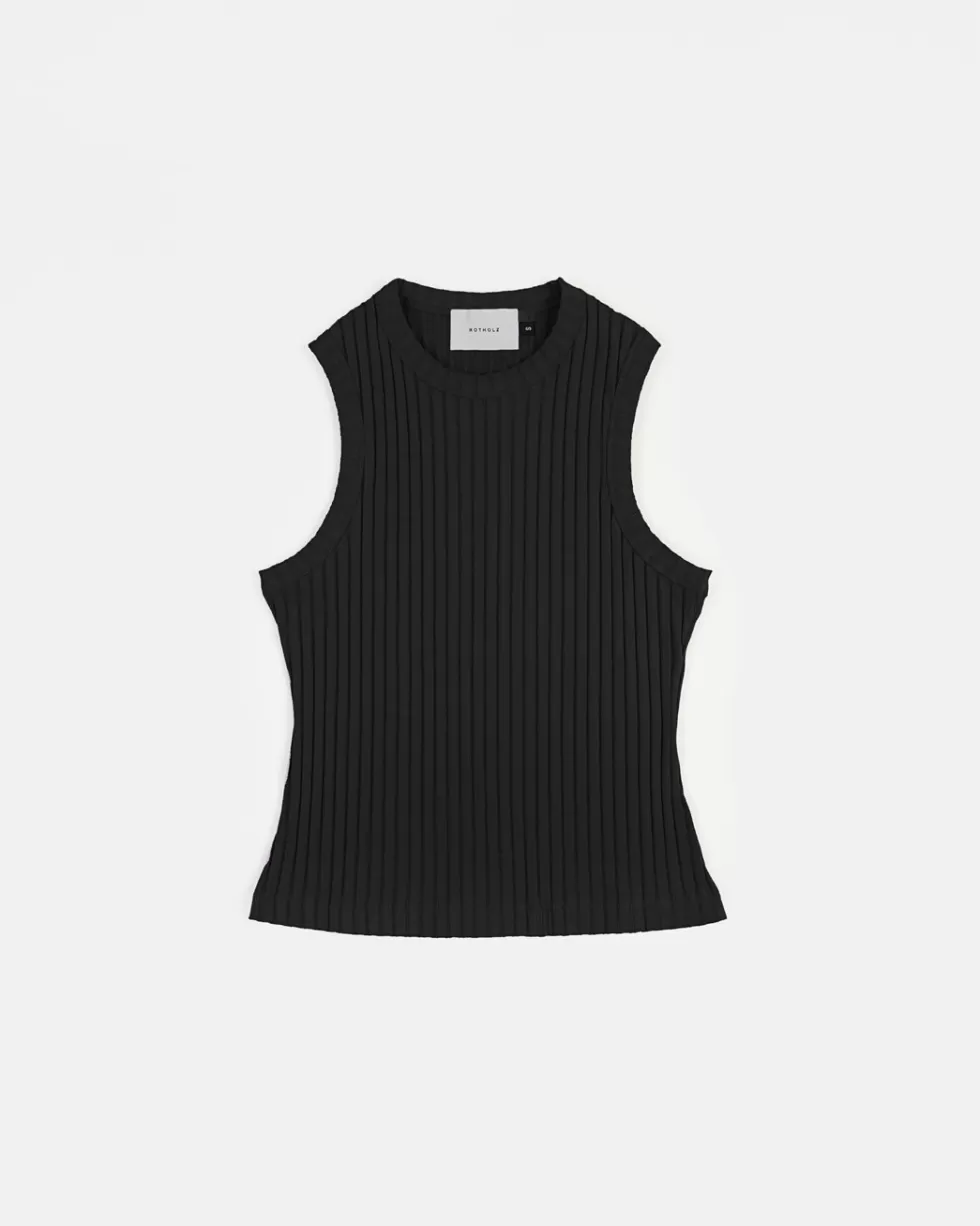 Geripptes Singlet Bio Baumwolle - -Rotholz Best Sale