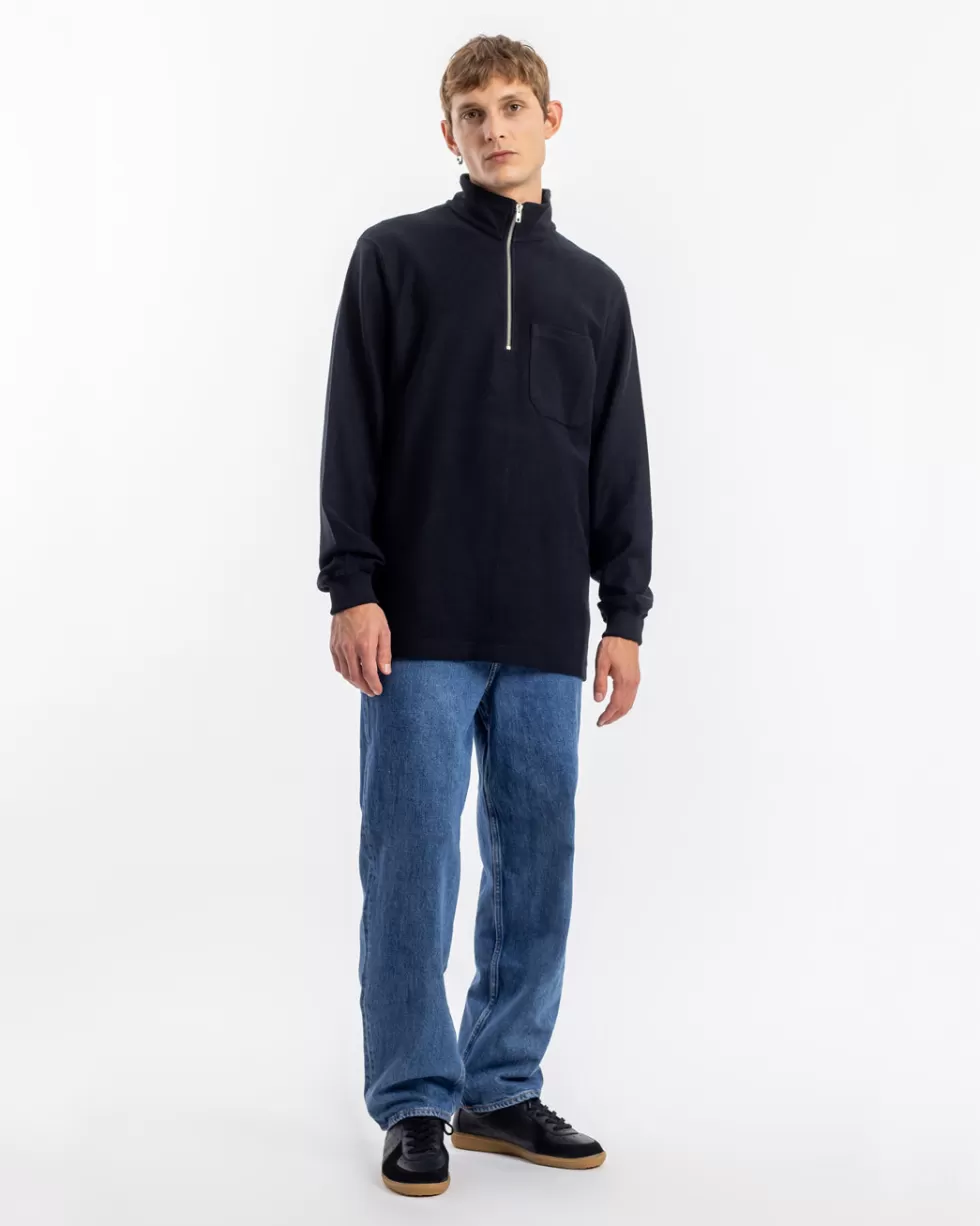 Half Zip Sweatshirt Bio Baumwolle - -Rotholz Shop