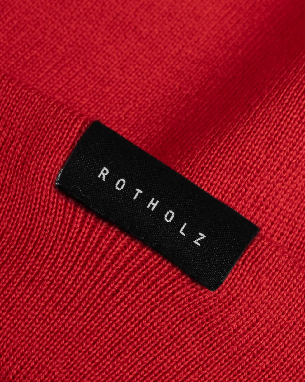 Klassische Mütze Bio Merinowolle - -Rotholz Fashion