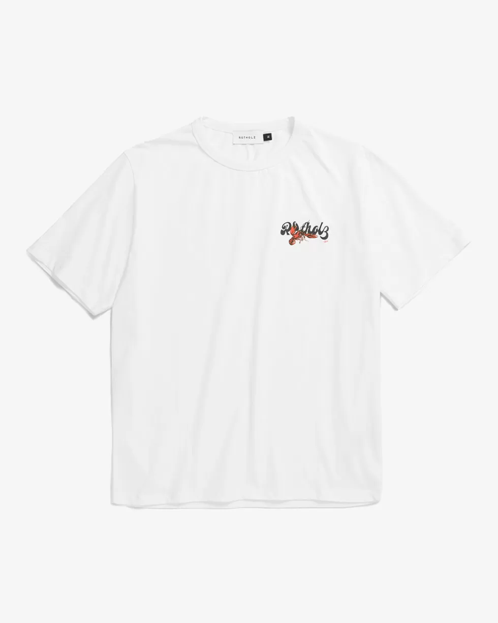 Lobster Logo T-Shirt Bio Baumwolle - -Rotholz Outlet